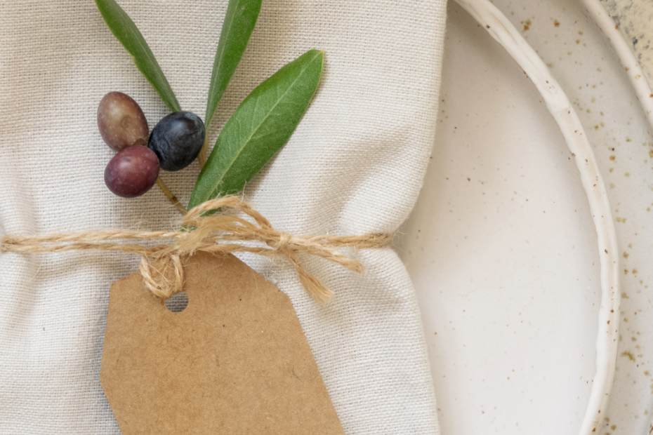 rustic table setting for reception